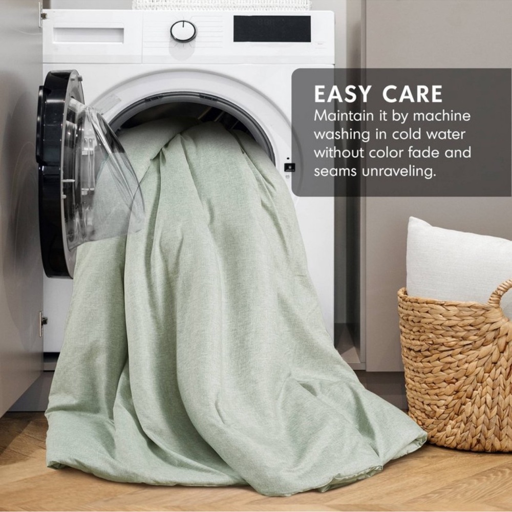 New OEKO-TEX Certified Twin/Twin Extra Long Camden Comforter Set Sage Green - Picture 4 of 8